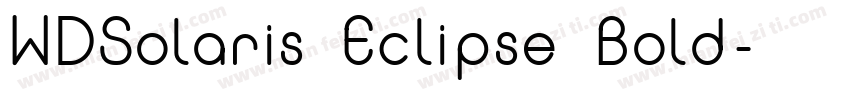 WDSolaris Eclipse Bold字体转换